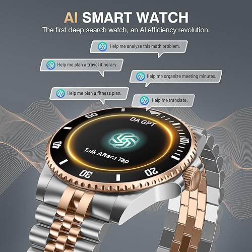 Miniatura 2 de Reloj inteligente DA GPT 2025 con llamada Bluetooth, pantalla AMOLED de 1.19 pulgadas, frecuencia cardíaca 247, oxígeno en sangre, presión arterial,