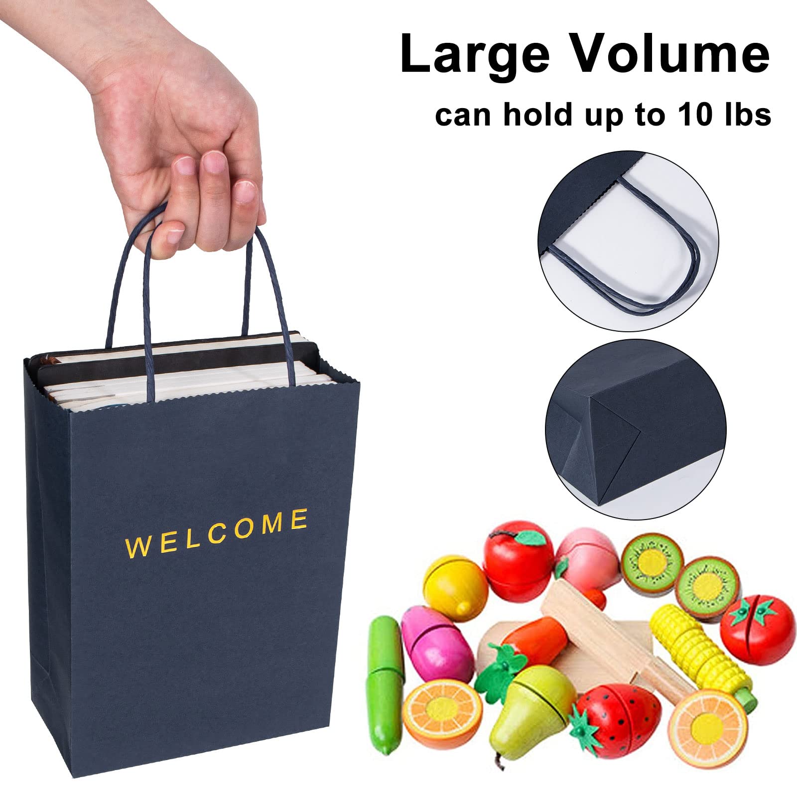 24 Pack Metallic Paper Gift Bag With Handles And Tissue Paper 9 X7 X 4'' 5 Senses Gift Bags For Him Her Thank You Favor Bags For Graduation Fathers Day Birthday