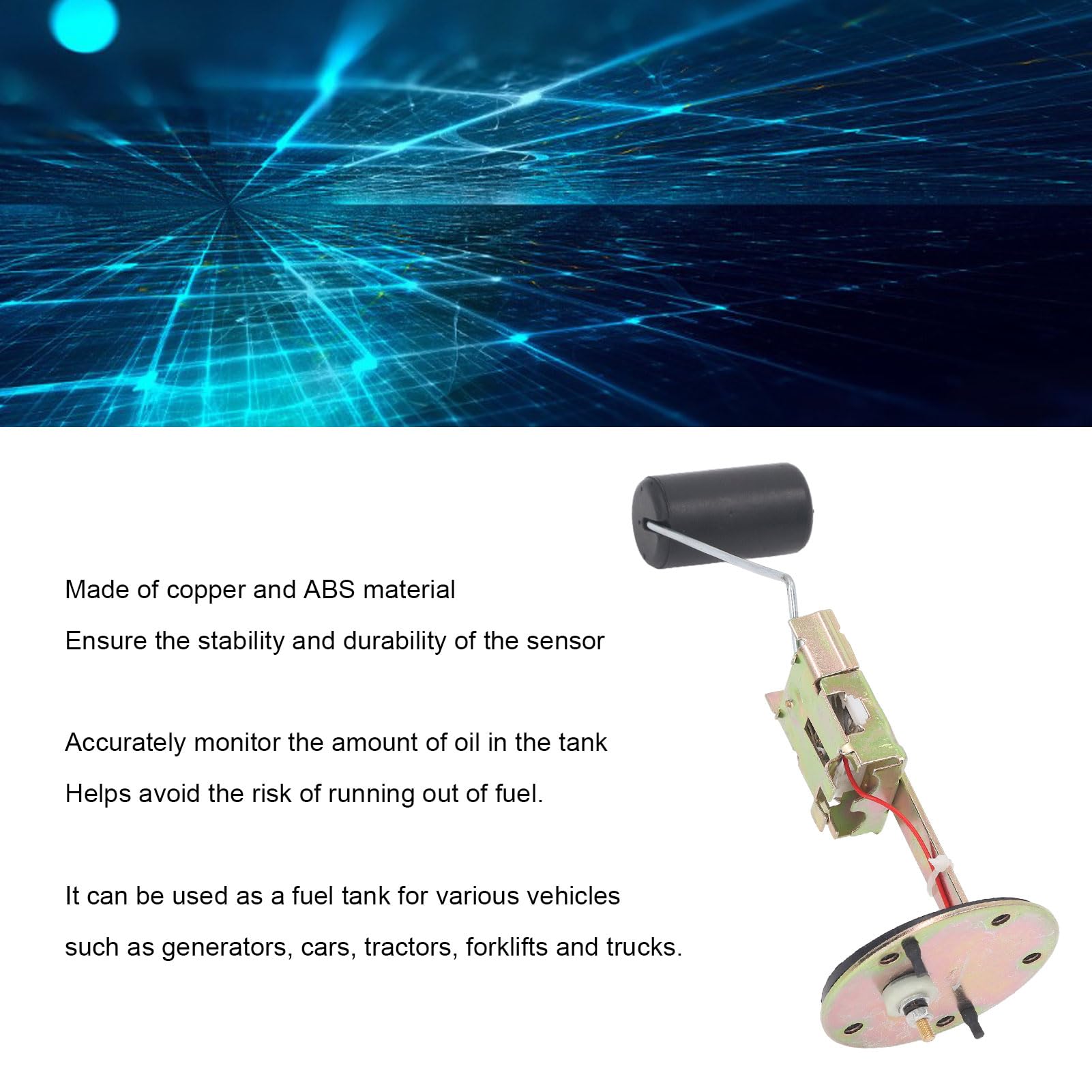 Sensore Livello Carburante per Auto, Unità Sensore Serbatoio Carburante Universale Ad Alta Precisione per Generatori Trattori Carrelli Elevatori Camion(240mm)