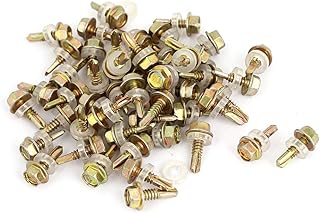 sourcing map M5x15mm Roofing Hex Washer Head ...,