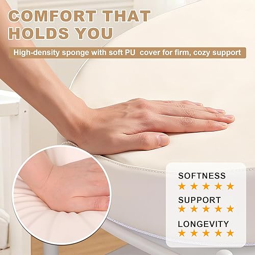 Miniatura 6 de Cambiador de bebé para tocador, con cubierta de poliuretano impermeable lavable, cambiador de pañales contorneado con cinturón de seguridad