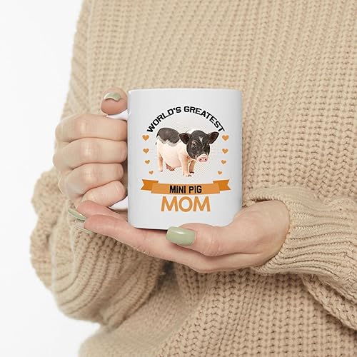 Miniatura 3 de Lovesout World's Greatest Saddle Mini Pig Mom Gifts For Women Funny Coffee Mug White Ceramic Cup 11oz