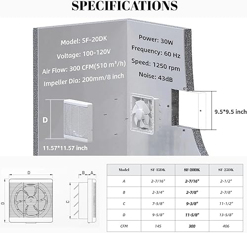Miniatura 4 de SAILFLO Ventilador de escape