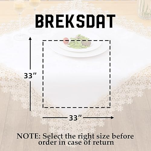 Miniatura 5 de Mantel cuadrado de encaje beige de alta calidad, impermeable, a prueba de aceite, a prueba de derrames, antiencogimiento, suave, resistente a las