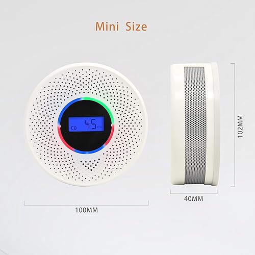 Miniatura 8 de Paquete de 2 detectores de monóxido de carbono de humo interconectados mejorados, alimentado por batería e inalámbrico interconectado humo y alarma