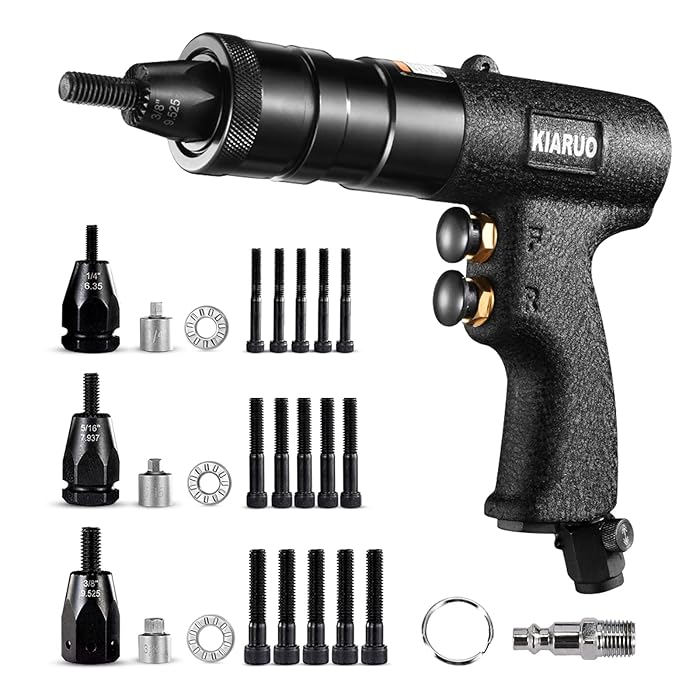 Buy KIARUO Pneumatic Rivet Nut Gun with Selflocking Head Gun 1/4 & 5/
