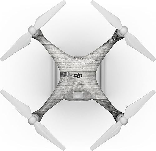 DesignSkinz - Compatible con drones DJI Spark - Adhesivo protector de vinilo resistente a los arañazos - Tablones de madera lavada oscura
