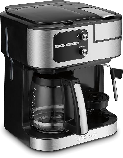 Cuisinart Barista Bar 4-In-1 Coffee Maker Machine, 12-Cup Carafe and Single-Serve Brewer, Black,(SS-4N1C)