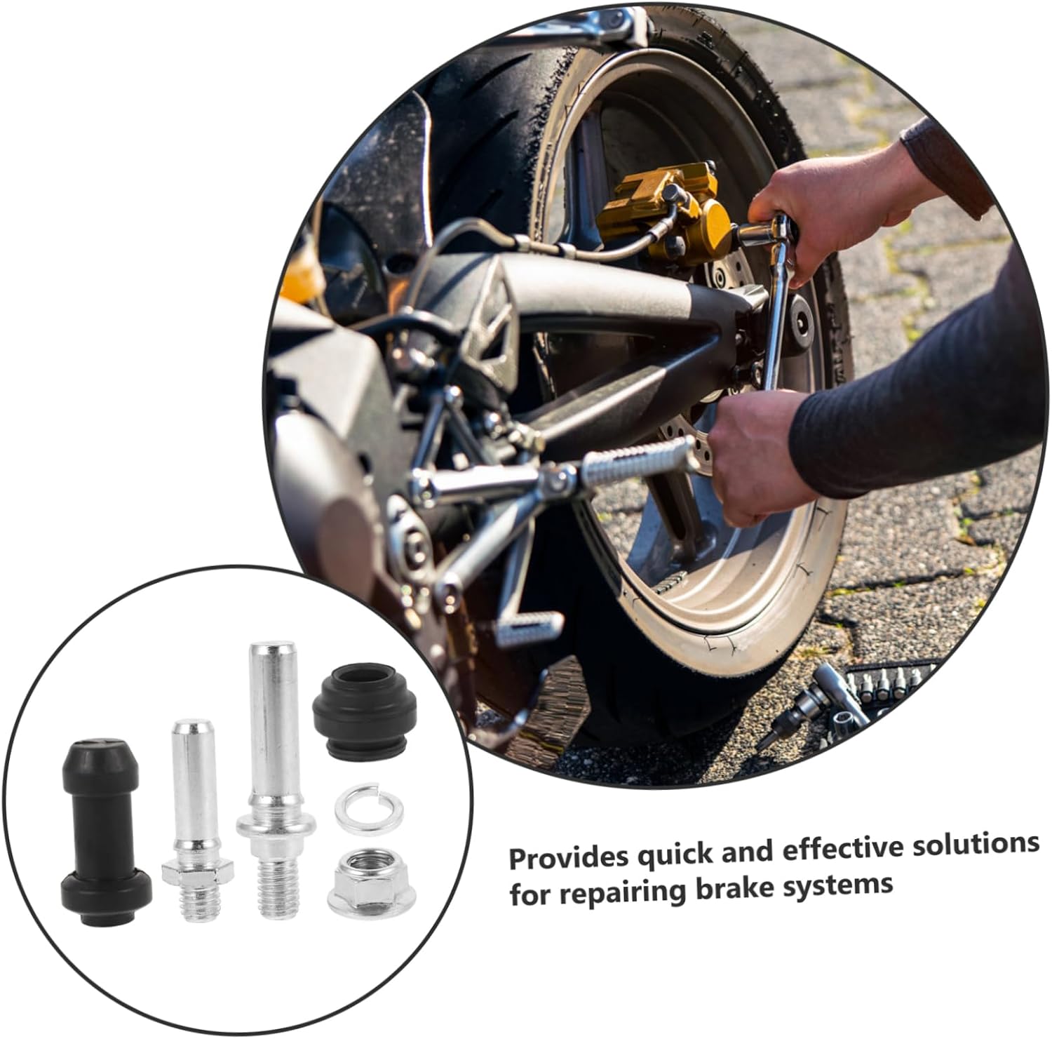 Motorcycle Disc Brake Caliper Hardware Kit Go Kart Parts Disc Brake Caliper Repair Kit for Performance