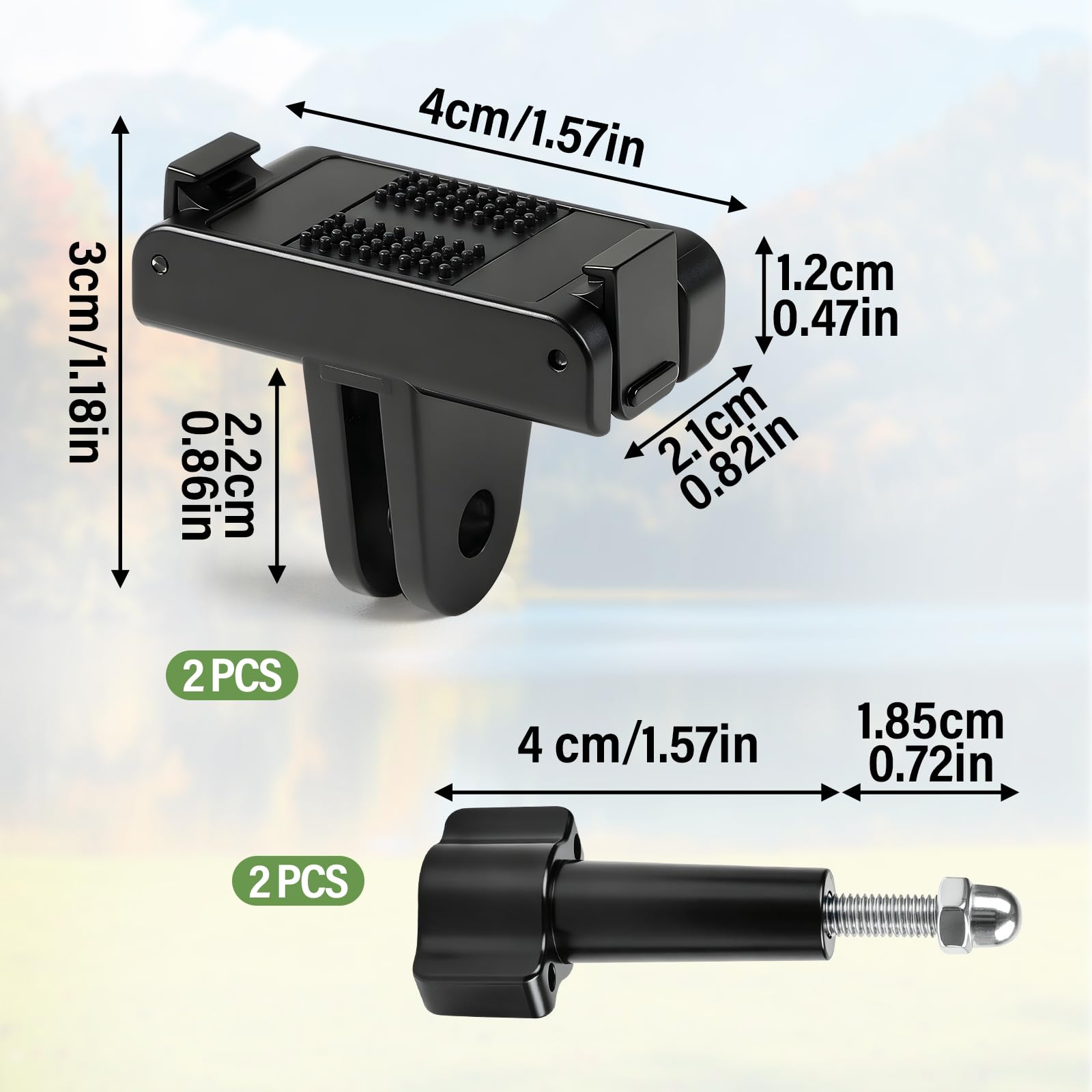 DJI Uchwyt magnetyczny dla Osmo360/Action5Pro/4/3, 2 sztuki | Szybkie zapięcie, do kamer akcji, nadaje się do statywów, nadaje się do kijków do selfie
