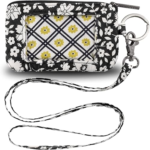 Miniatura 6 de Bella Taylor Cordón de identificación para mujeres y niñas, llavero cartera con soporte para insignia y bolsa con cremallera, algodón acolchado