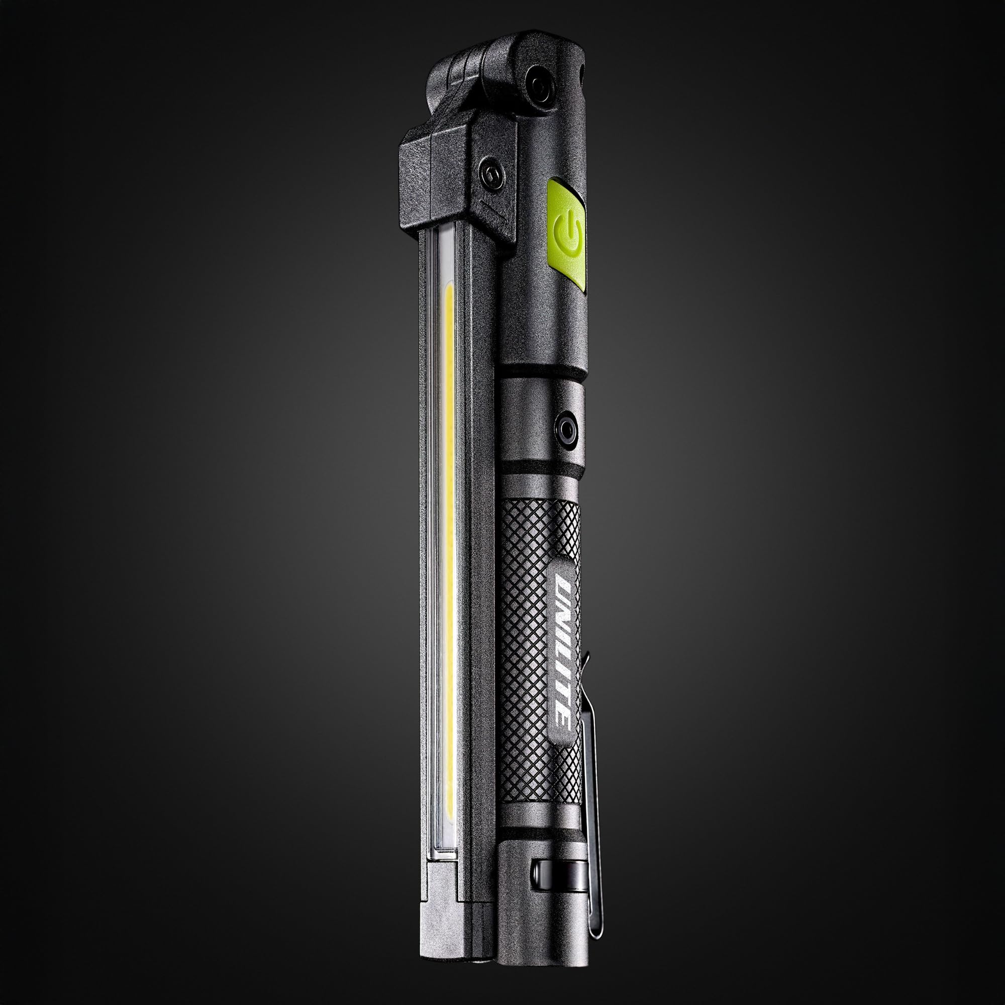 Unilite IL-425R LED-Inspektionsleuchte mit USB-Anschluss, wiederaufladbar, hochwertig, schlank, faltbar, 425 Lumen, zusätzliche Heck- und Ober-Taschenlampe, starker Magnetfuß, Schnellladung Typ C
