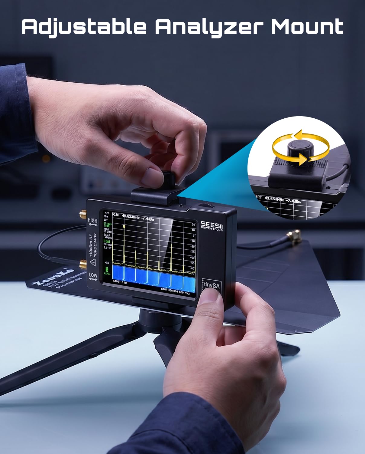 SEESII ZA-048 LPDA Log-Periodische Dipol-Array-Antenne:400MHz-8GHz Richtantenne für HF-Signalrichtungsfindung, für TinySA Ultra+ ZS406/ZS407 Spektrumanalysator