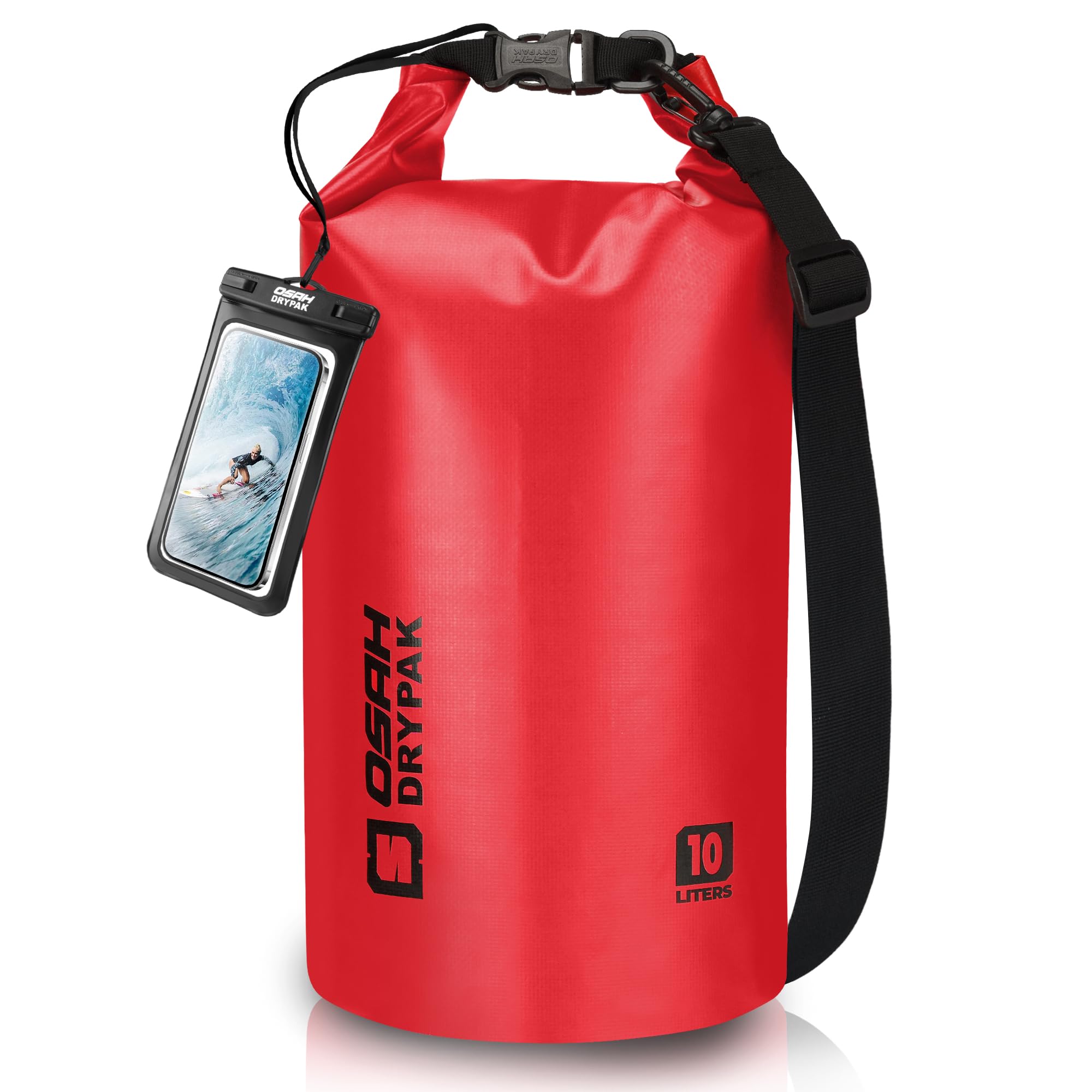 Waterproof Dry Bag, 5L/10L/20L/30L/40L Roll Top Lightweight Storage Backpack with Phone Case for Women &amp; Men, Floating Waterproof Sack for Travel, Swimming, Kayaking, Paddle Board, Camping &amp; Beach