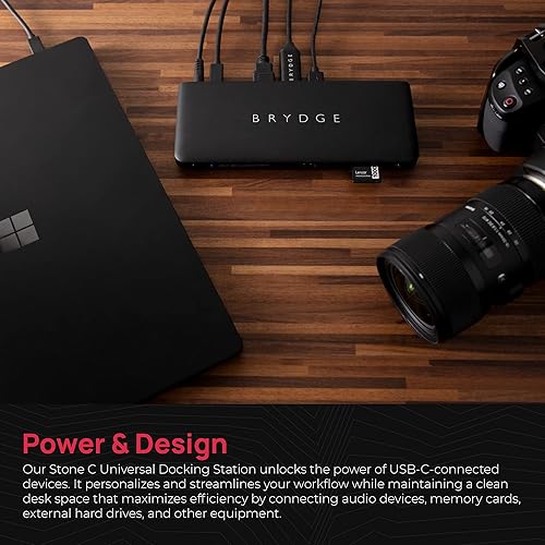 Miniatura 3 de Brydge Estación de acoplamiento Stone C, 12 puertos de expansión, compatible con portátiles Windows 10 y 11, base compatible con múltiples