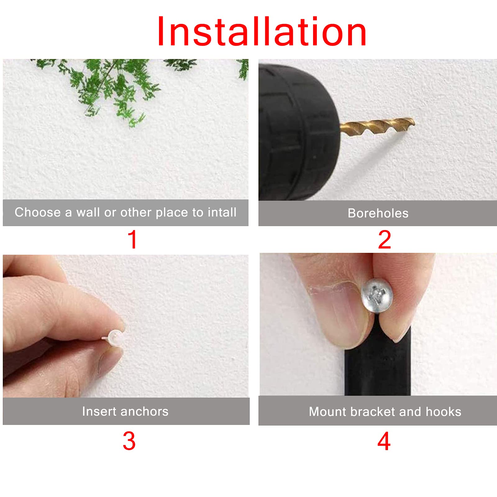 Sungmor Gietijzeren plantenhanger wandhaken - zware hangende mandbeugels - mooie vogelvorm & 25,5 cm en 2 stuks wit - decoratieve wandhangers voor plantenbakken, lantaarns, vogelvoeders huizen