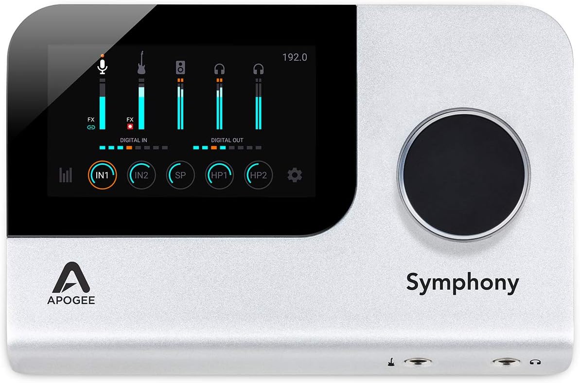 Apogee Symphony Desktop - Pro Audio Interface with Touch-Screen Display, Headphone Amp with Phantom Power for Recording, Live-Stream & Podcast, works with Mac, PC, iPhone, and iPad