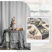 Vista 282 de Showgeous 10 Pack Baby Pink Cheesecloth Table Runner 10FT Long Semi-Sheer Gauze Table Runner Boho or Rustic Wedding Decor for Wedding Decor Arch