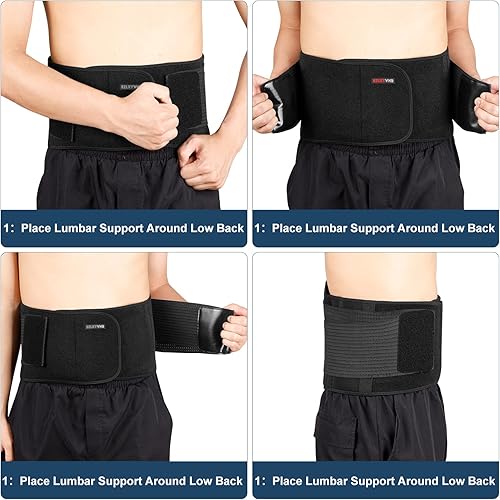 Miniatura 6 de Cinturón de apoyo para la espalda, cinturón de protección de cintura para aliviar el dolor, escoliosis, ciática, hernia de disco, cinturón de