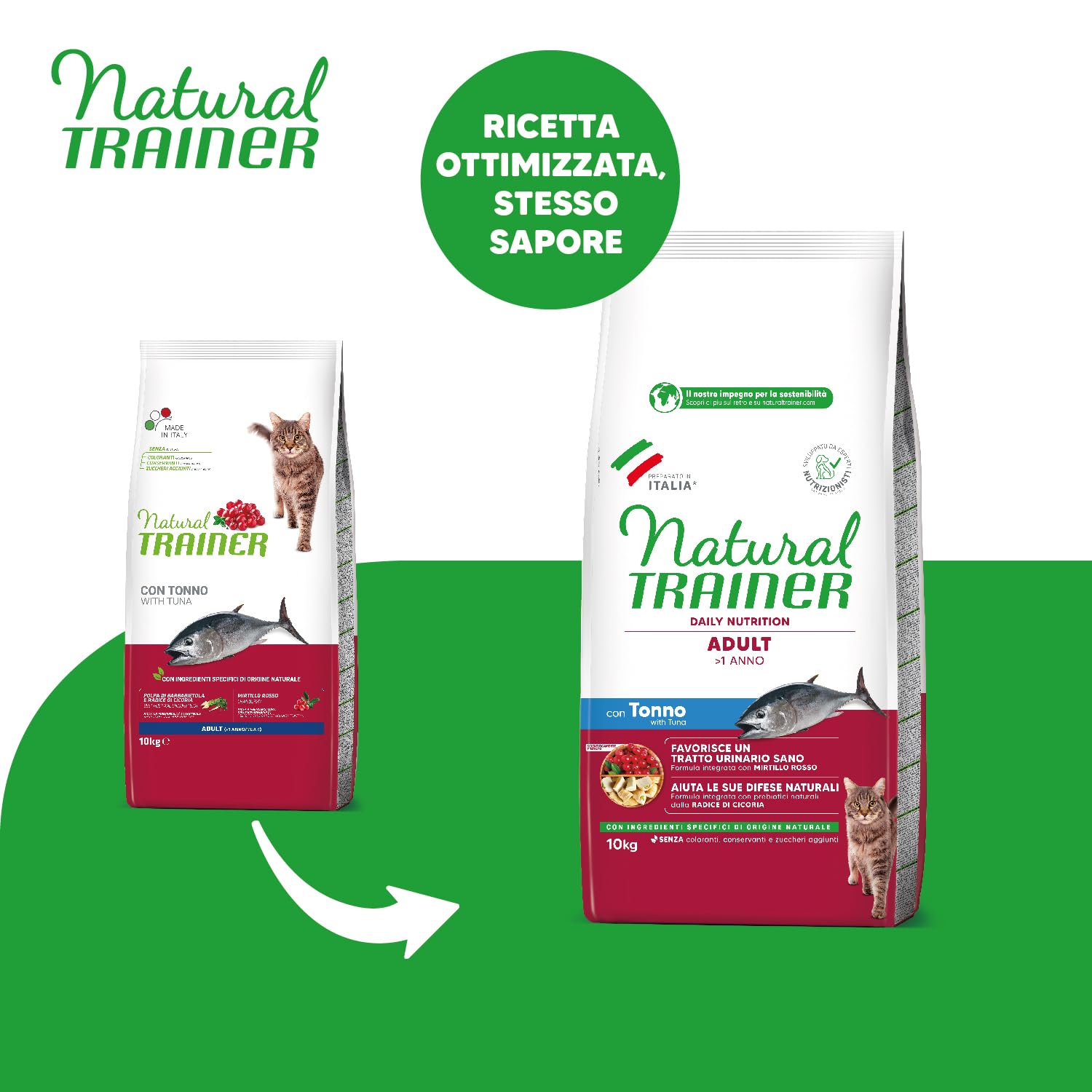 Trainer Natural Adult Cat con Tonno 10 Kg, 10000 Gr
