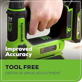 Greenworks 24V Cordless 3/8 in Crown T50 Stapler with 2Ah