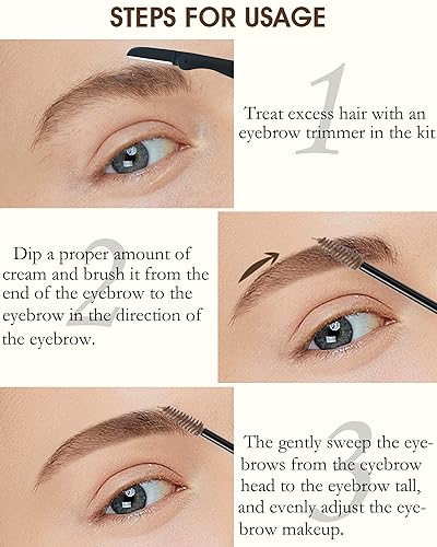 Miniatura 6 de Gel de cejas teñido impermeable, maquillaje líquido de larga duración, a prueba de manchas, máscara de cejas teñida, pegamento para cejas tintado,