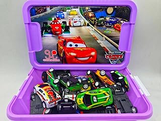 صندوق يحتوي على 20 لعبة سيارة معدنية بألوان مختلفة، مصنوعة من مواد معدنية ممتازة