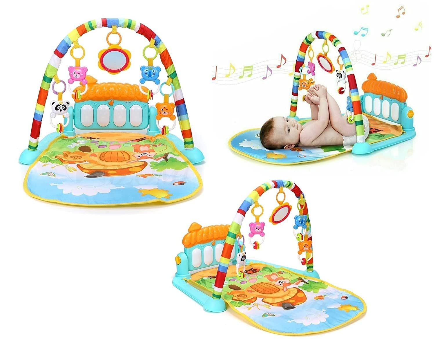 Flowinzza Baby Gym Piano – Interactive Play Mat with Music, Lights, and Soft Toys for Infants - Review, Price and Buying Guide