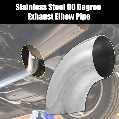 Miniatura 2 de X AUTOHAUX 1 Uds. OD 4 pulgadas 90 grados mandril codo curva SS304 tubo de acero inoxidable tubo de escape codo para coche sistema de escape