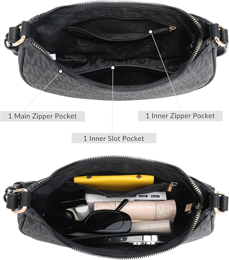 Bolso Boston Vintage Bolso Boston Mujer MFFOR - Piel Auténtica - Cruzado Con Correa Ajustable Bolso Cruzado Pequeño