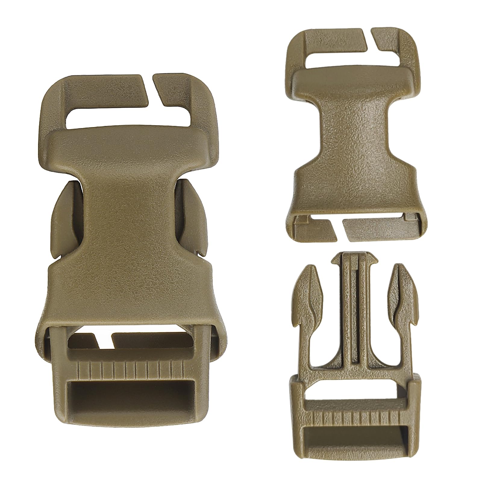 Qavctw 2x 1'' Buckle Quick Side Release Buckle for Tactical Vest Backpack Bag with 1in/2.5cm Webbing Straps