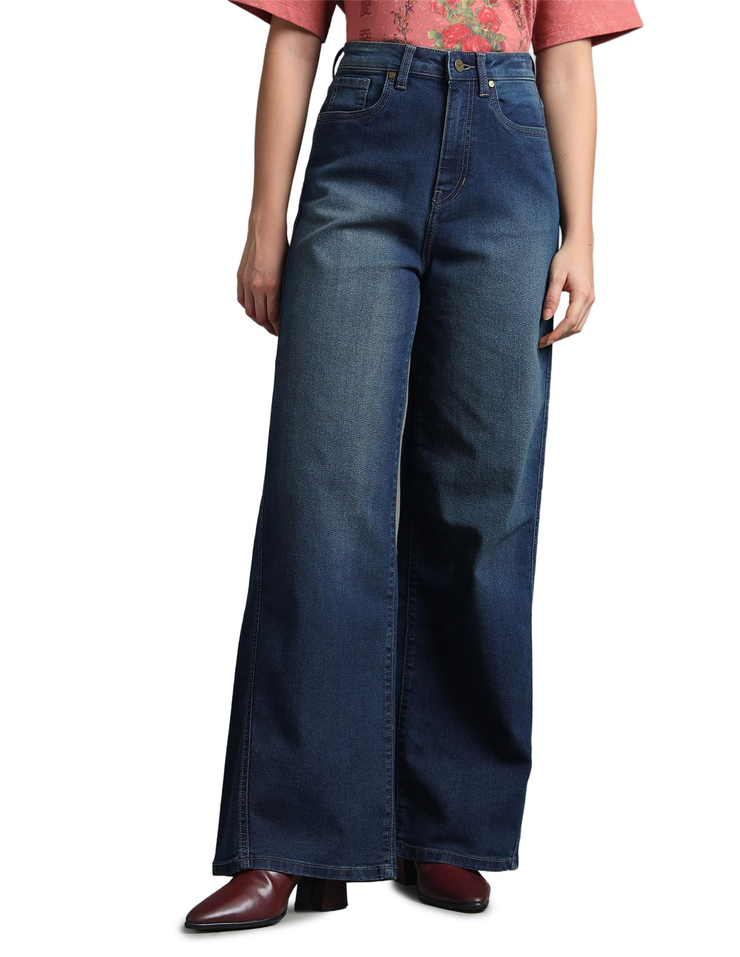 flying machine Women's Baggy Fit Jeans| Solid | High Rise | Stretchable | Jeans for Woman-picture-34