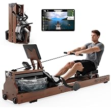JOROTO Water Rowing Machine for Home, Foldable, Wooden 16L Water Tank