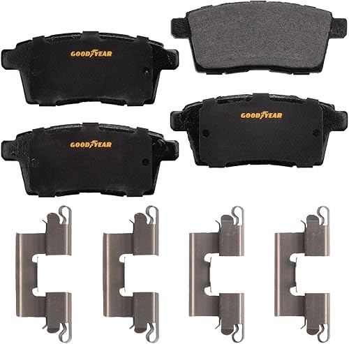 Goodyear Frenos GYD1259 | Pastillas de freno traseras de carbono y cerámica para camiones y SUV para Ford Edge 10-07; Lincoln MKX 10-07; Mazda CX-7