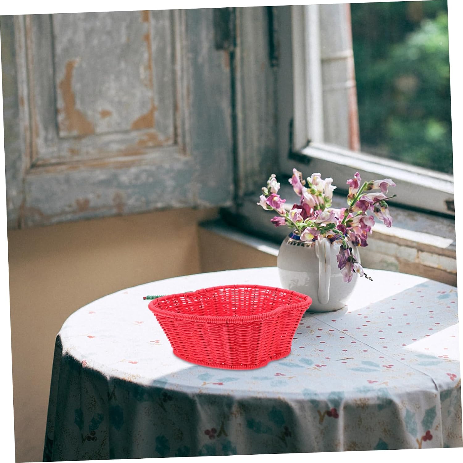 Imitation Rattan Woven Fruit Basket Food Holder for Home Storage image 4
