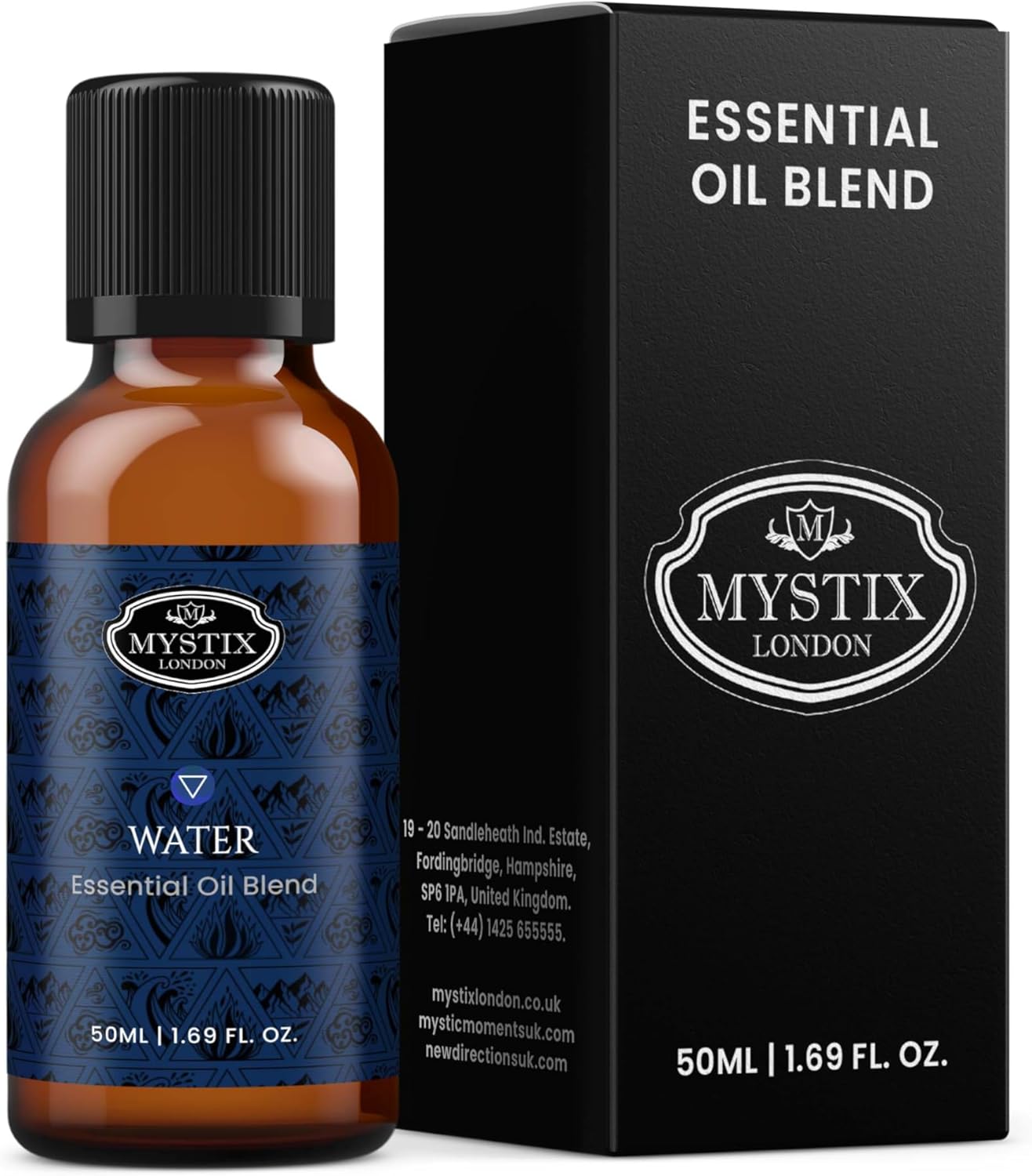 Mystix London | The Water Element - Essential Oil Blend 100ml - for Diffusers, Aromatherapy & Massage Blends | Perfect as a Gift | Cancer, Scorpio & Pisces | Vegan, GMO Free