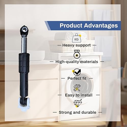 Miniatura 7 de 4 paquetes WH01X20826 Amortiguador de arandela y pasador para amortiguador de arandela GE Reemplazo WH01X10343 WH01X10260 WH01X10385 WH01X10425