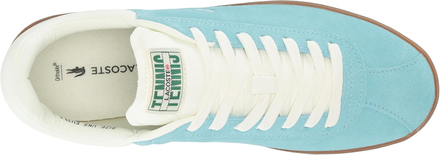 Lacoste Women's BASESHOT Sneaker, LT BLU/DK Gum, 5 - Image 5