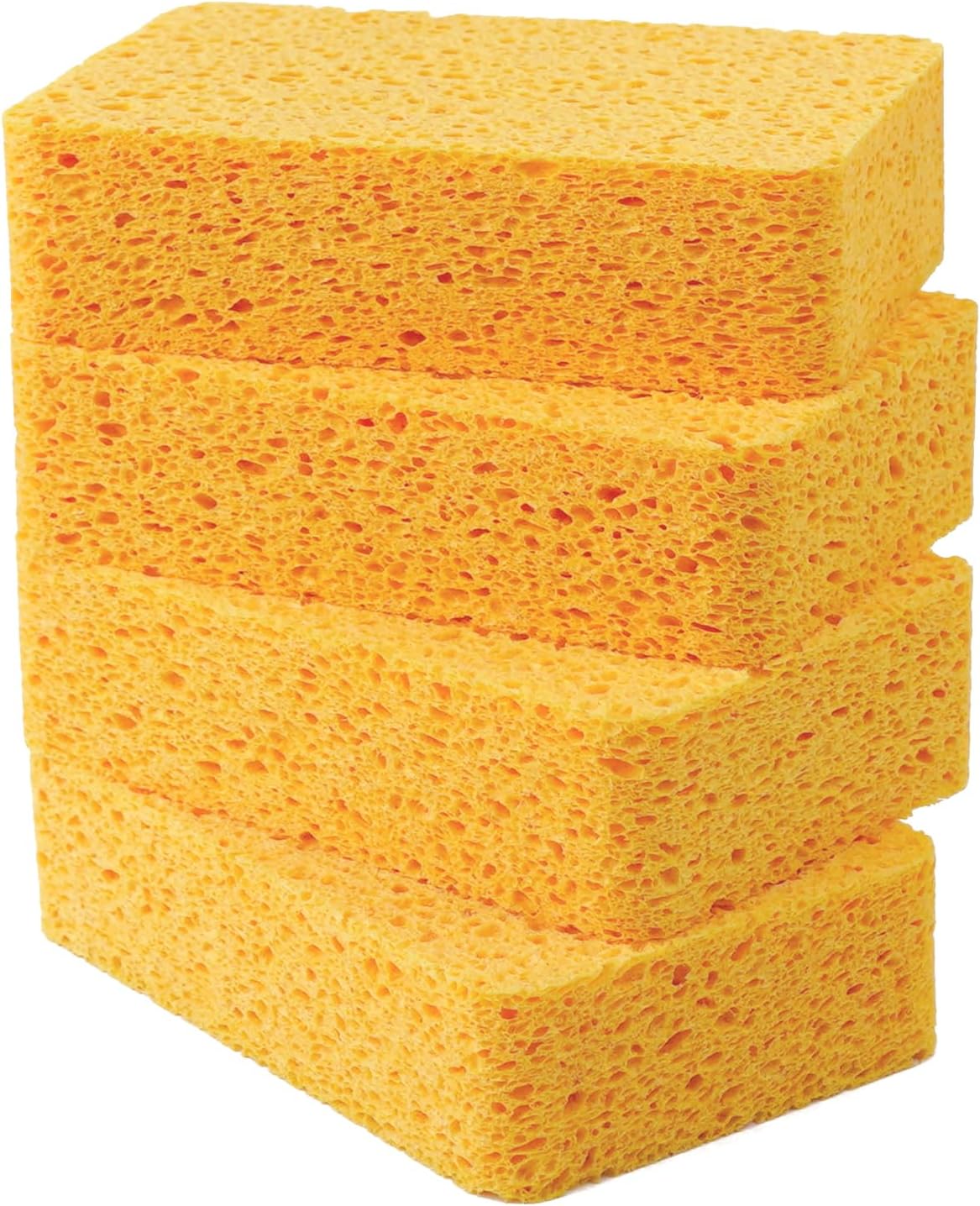 5.4 x 3.5 x 1.2 inch, Large Sponge, Kitchen Sponges, Extra Thick Sponge, Cellulose Sponges, Dish Washing Sponges, Cleaning Sponges, Commercial Sponges, NBStarTech Compressed Sponges x 4PCS