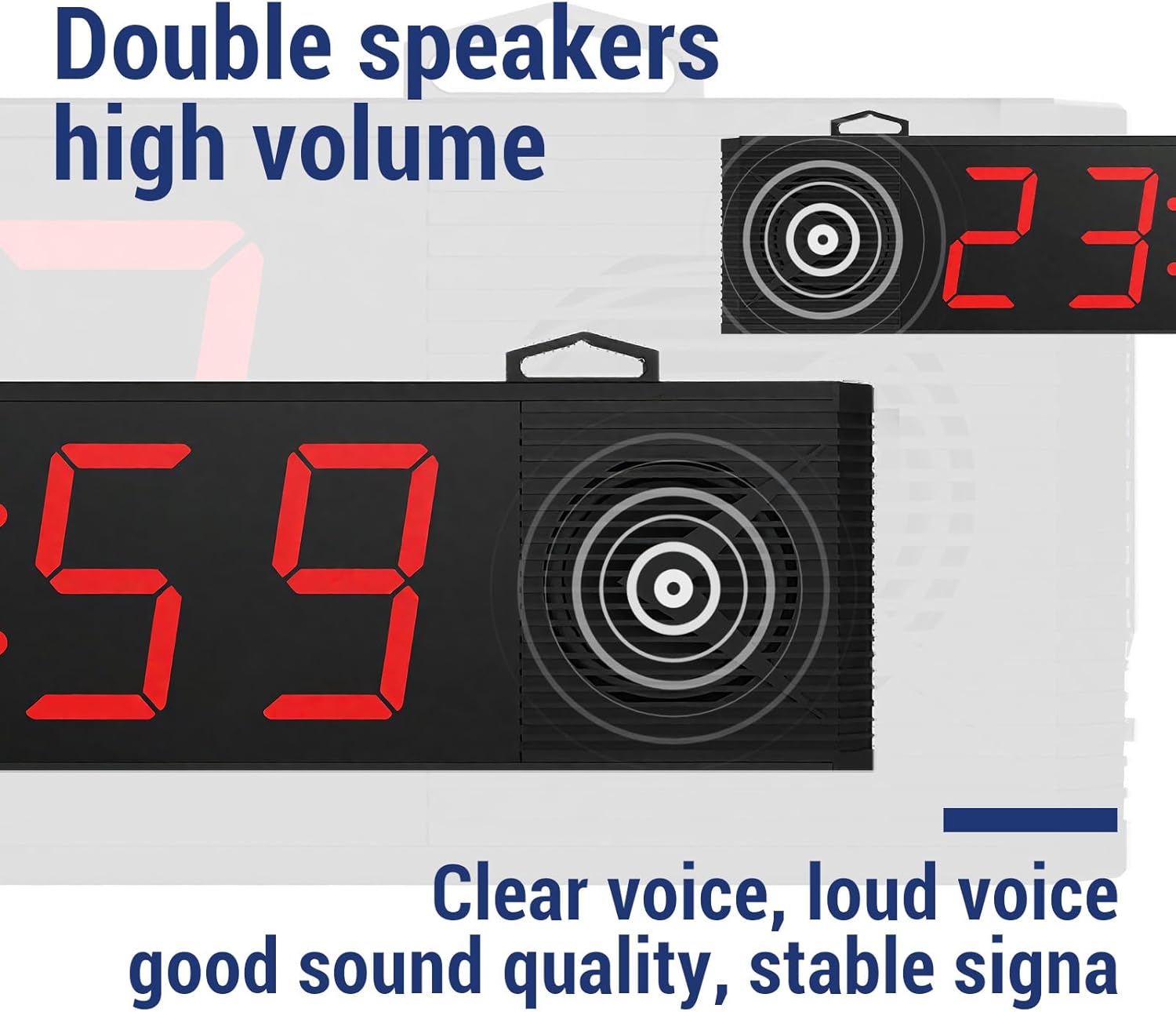 2026 Upgraded Four-Digit Queue Calling System Wireless Restaurant Speaker System with Voice Broadcast Screen and Keyboard, Take A Number System Waiting Number Management for Restaurant,Hospital,Bank