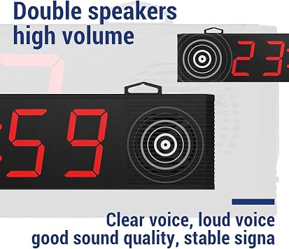 Queue Calling System, Wireless 4-Digit Take a Number Display | Voice Broadcast,Four-digit LED Display, Dual Speakers, 10 Volume Levels, for Restaurants and Clinics,1 Display 1 Keypad