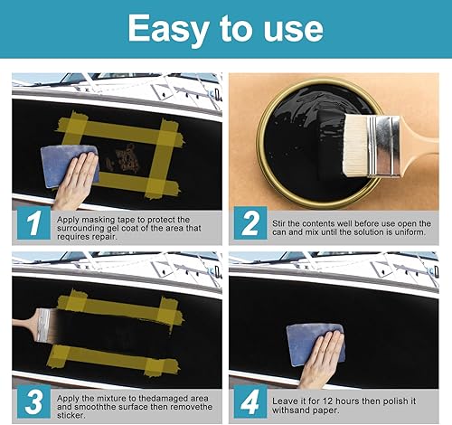 Miniatura 6 de Pintura preventiva de óxido negro, inhibidor de óxido y corrosión permanentemente, antioxidante, barrera protectora no porosa, resistencia a los