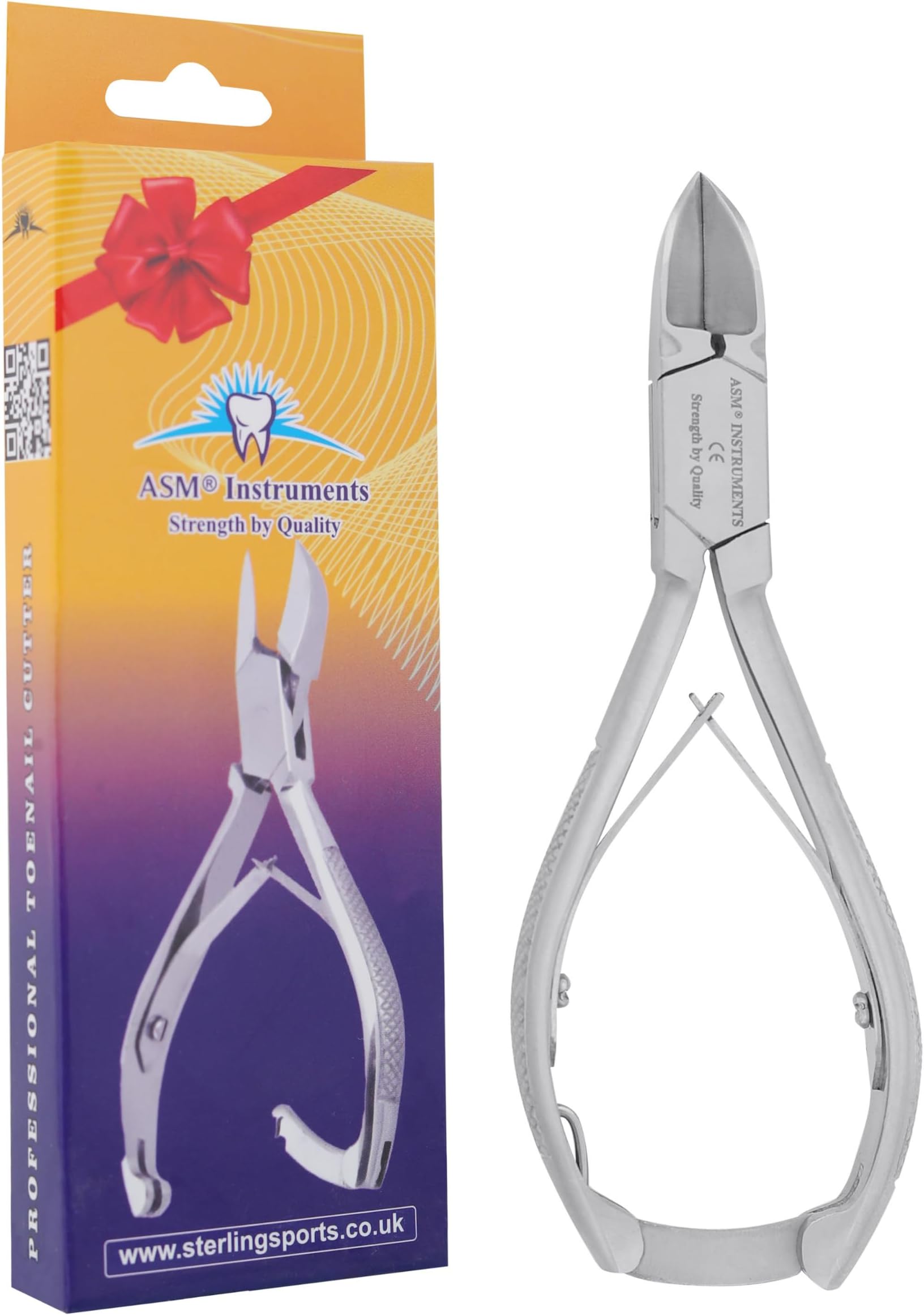 ASM Toe Nail Clippers for Thick Nails Pedicure Set - Heavy Duty Stainless Steel Toenail Clippers for Thick Nails Trimming Ingrown Toenail Treatment 5.5" - Ideal Christmas Gifts for Women & Men