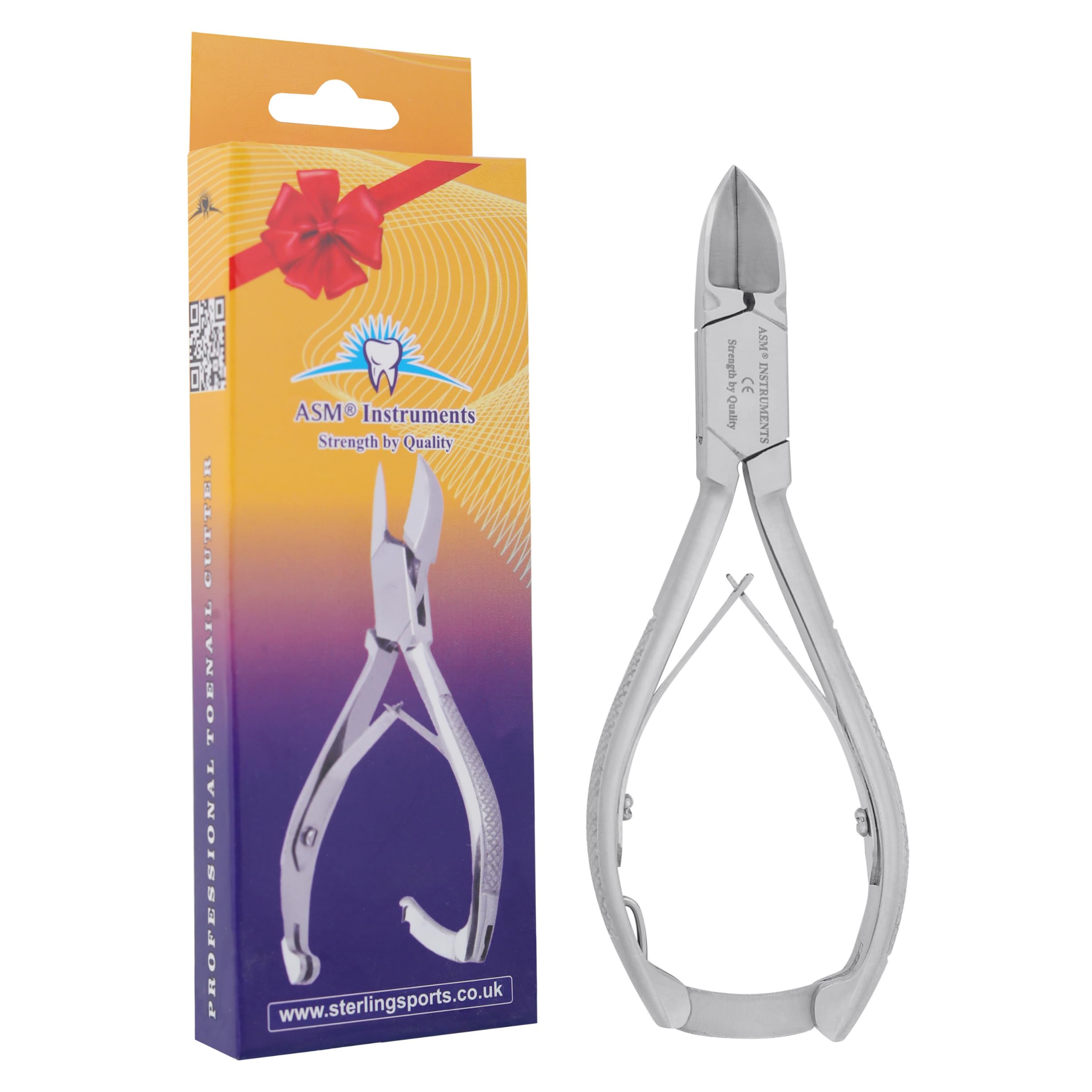 ASM Toe Nail Clippers for Thick Nails Pedicure Set - Heavy Duty Stainless Steel Toenail Clippers for Thick Nails Trimming Ingrown Toenail Treatment 5.5" - Ideal Christmas Gifts for Women & Men