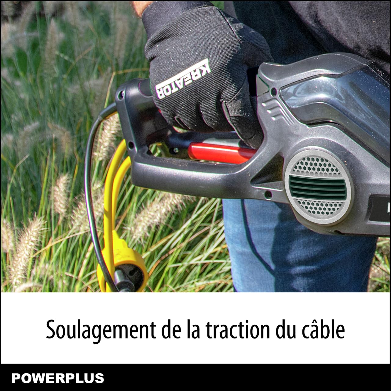 Powerplus Taille-Haie Électrique POWPG30230 - Taille Haie Electrique de 600 W, Lame de 600 mm et Écart de 20 mm, Outillage de Jardin pour Couper Les Buissons, Les Haies et Les Plantes
