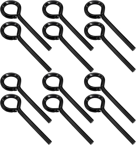 Hordion Juego de 12 llaves hexagonales de 18 pulgadas con bucle completo, llave Allen anular resistente para llavero, llave Allen de metal para