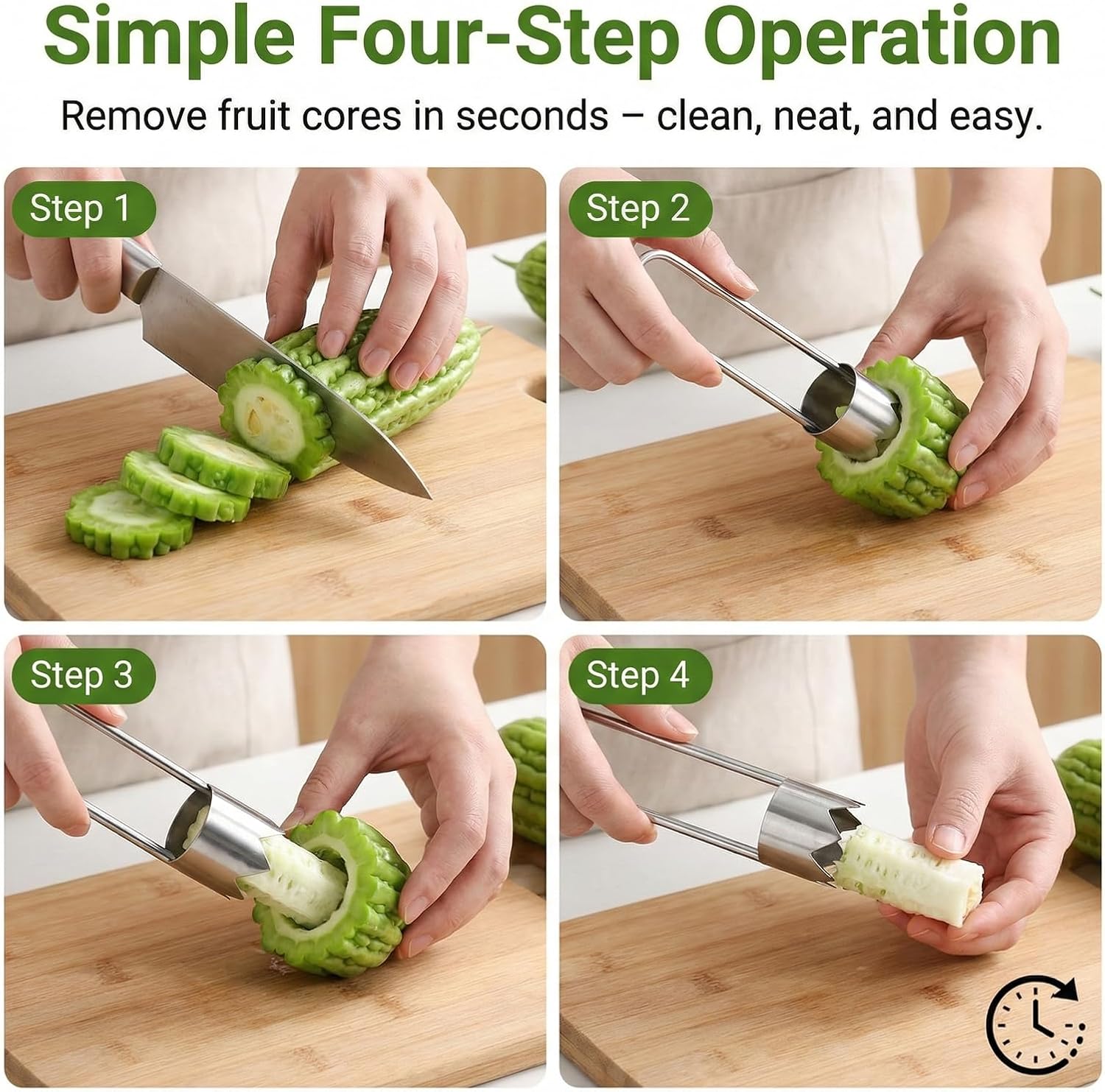 3 PCS Red Bell Pepper Seed Corer Fruit and Vegetable Corer Tool
