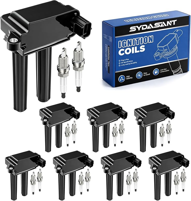 Kit com 8 Bobinas de Ignição e 16 Velas de Irídio Sydasant para Dodge Ram 1500 2500, Charger, Challenger, Durango, Jeep Grand Cherokee e Chrysler 300 – 24 peças