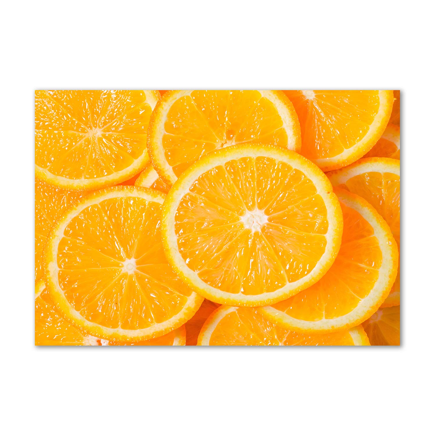 Tableau acrylique de tranches d'orange pour une ambiance ensoleillée et joyeuse