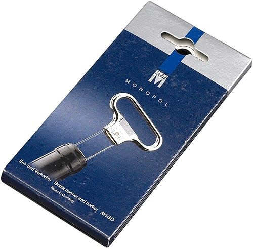 Miniatura 7 de Sacacorchos de dos puntas de MONOPOL pulido superfino acabado satinado en caja para regalo fabricado en Alemania Cromado